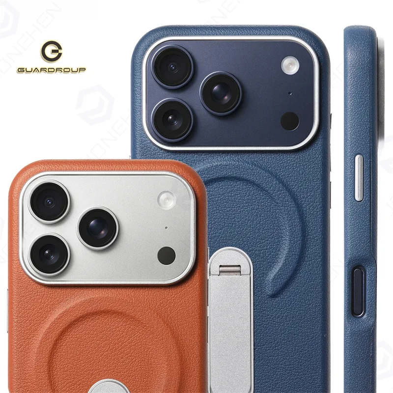 Magnetic Charging Stand - Custodia Magnetica Retrò in Pelle con