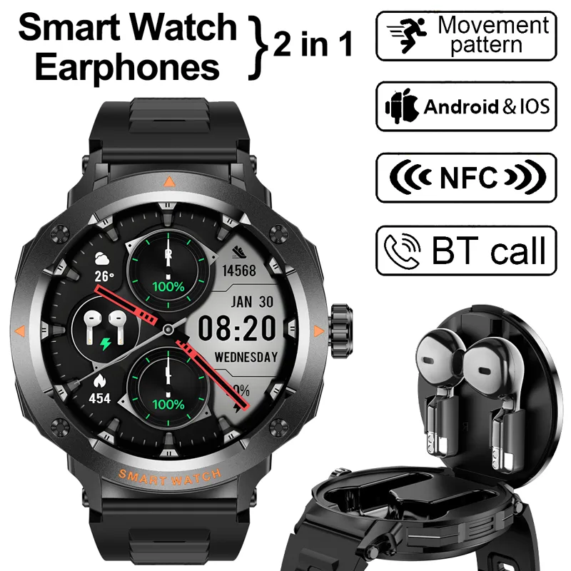 Smartwatch Headset - NFC Smart Watch Auricolare wireless 2
