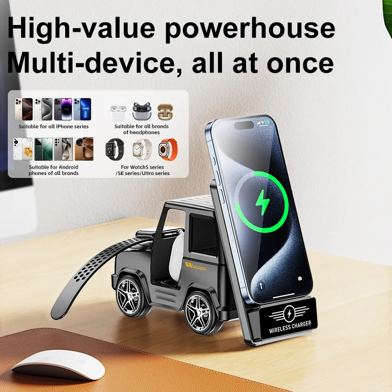 Smartwatch X - Caricabatterie wireless multifunzionale 3 in 1