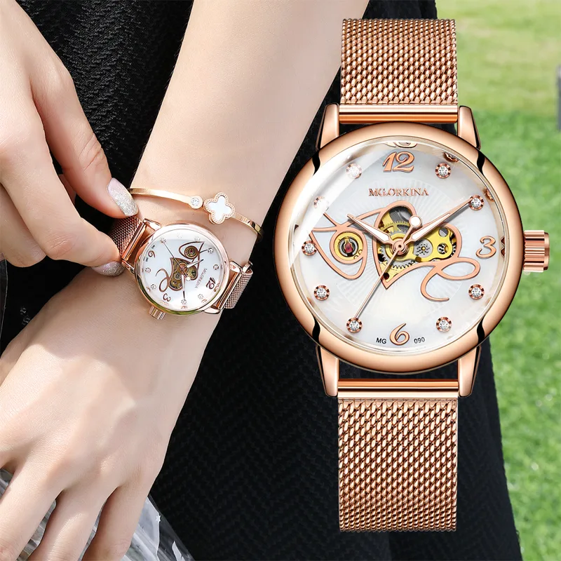 Stainless Mesh Band - Orologio Automatico ORKINA per Donna, Quadrante