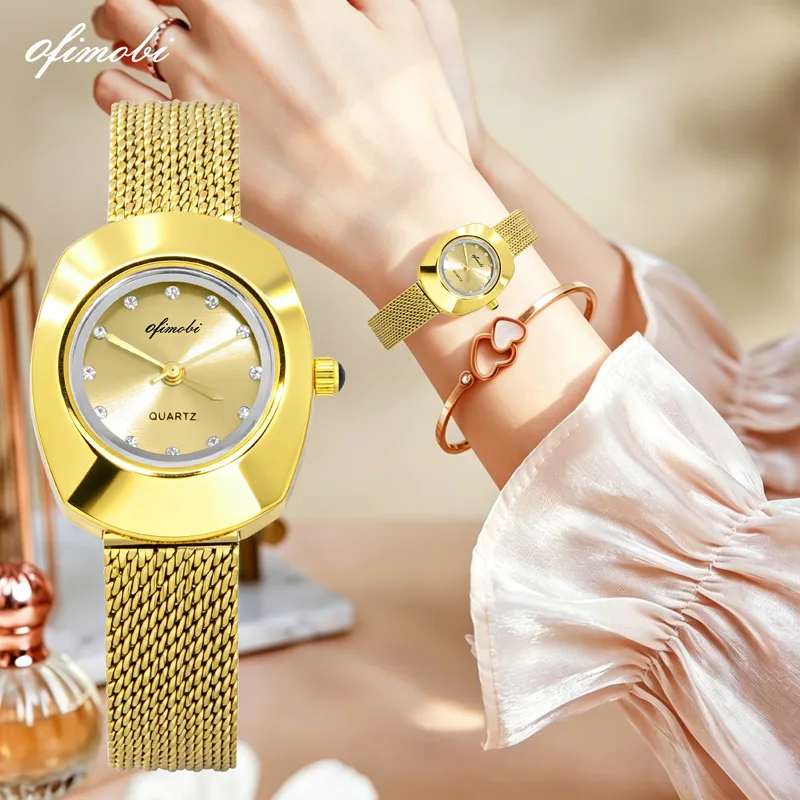 Stainless Mesh Band - OFIMOBI Orologio da donna al quarzo,