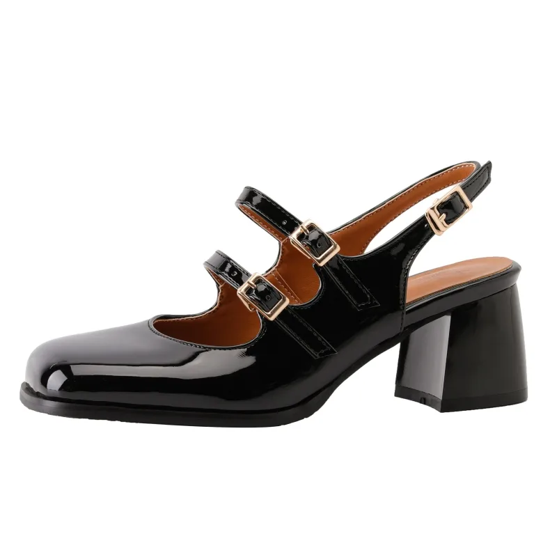 Leather Classic Strap - Scarpe da donna eleganti con tacco