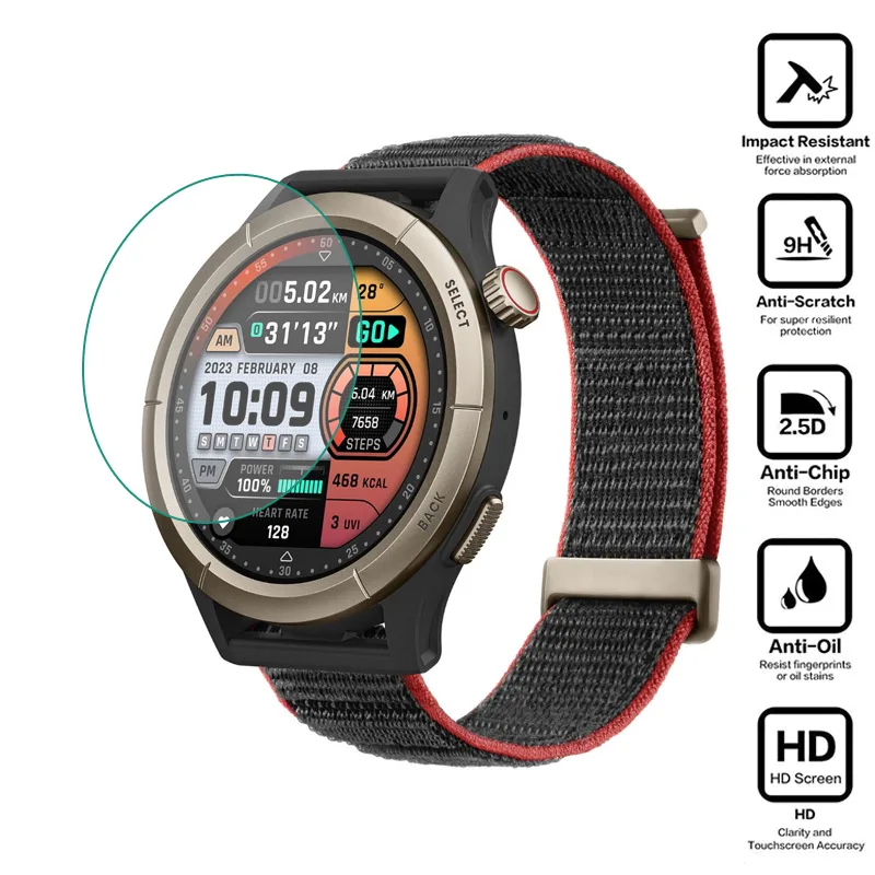 Amazfit Smartwatch Accessories - Pellicola protettiva trasparente per Smartwatch HD
