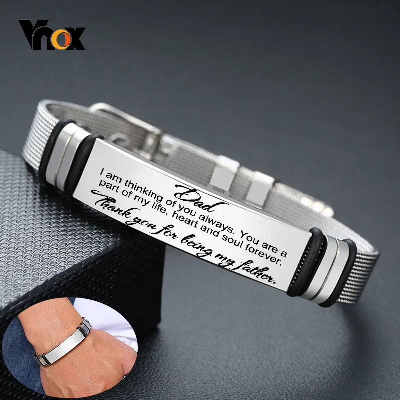 Stainless Mesh Band - Vnox Mens in acciaio inossidabile personalizzato