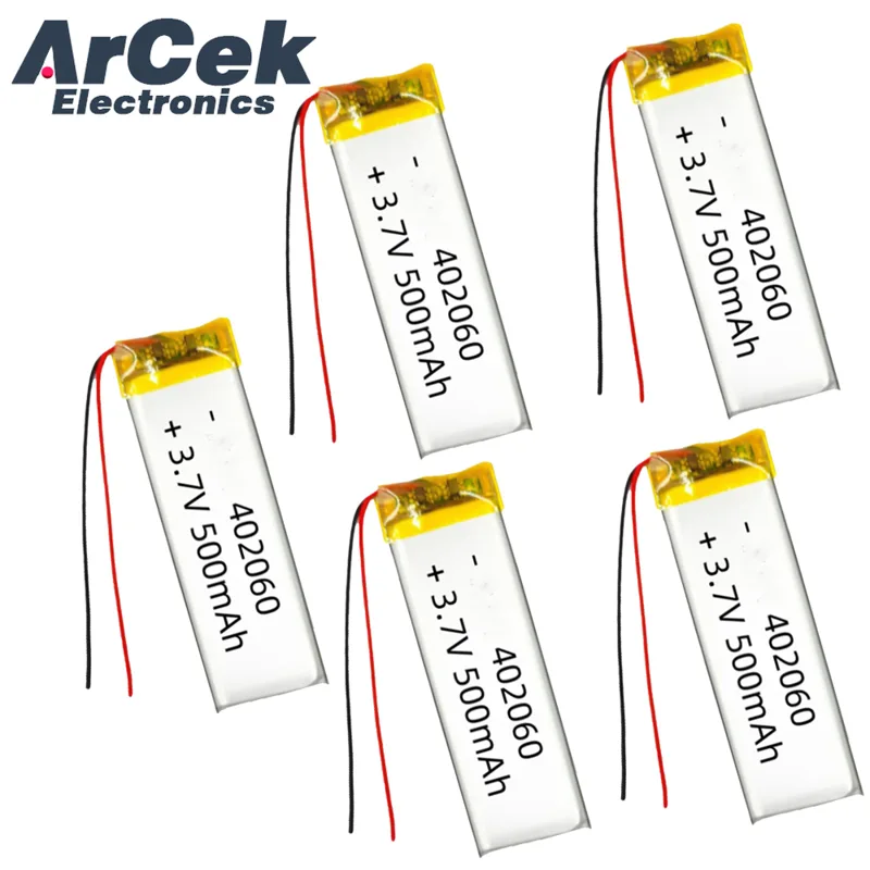 Smartwatch Headset - 5PCS 3.7V 500mAh 402060 Lipo Polimero