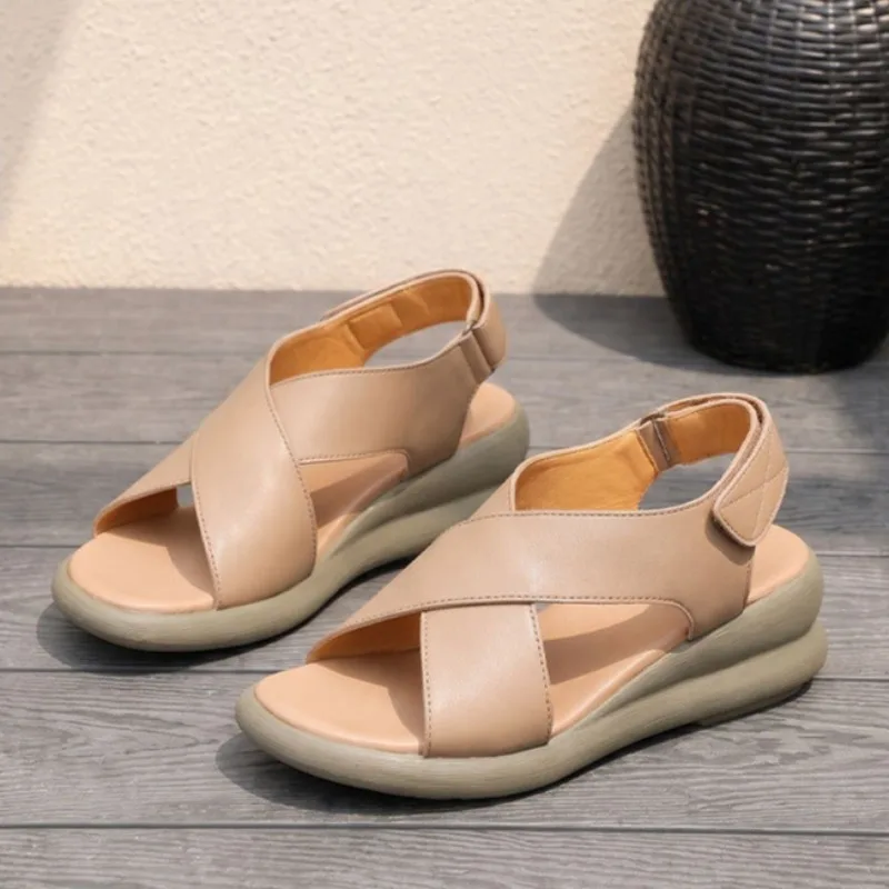 Leather Classic Strap - Scarpe Classiche da Donna, Sandali con
