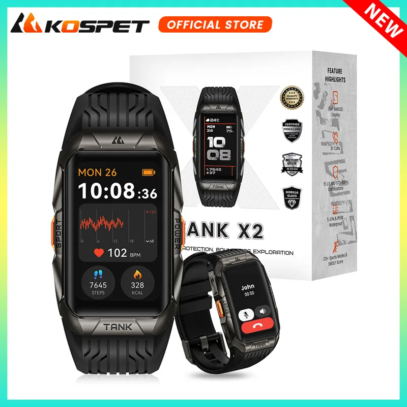 Smartwatch X2 - KOSPET TANK X2 Astuto Della Vigilanza