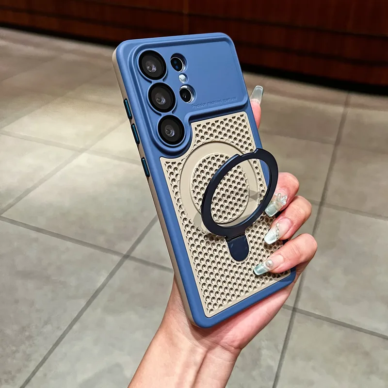 Magnetic Charging Stand - Nuova Custodia di Lusso con Fori