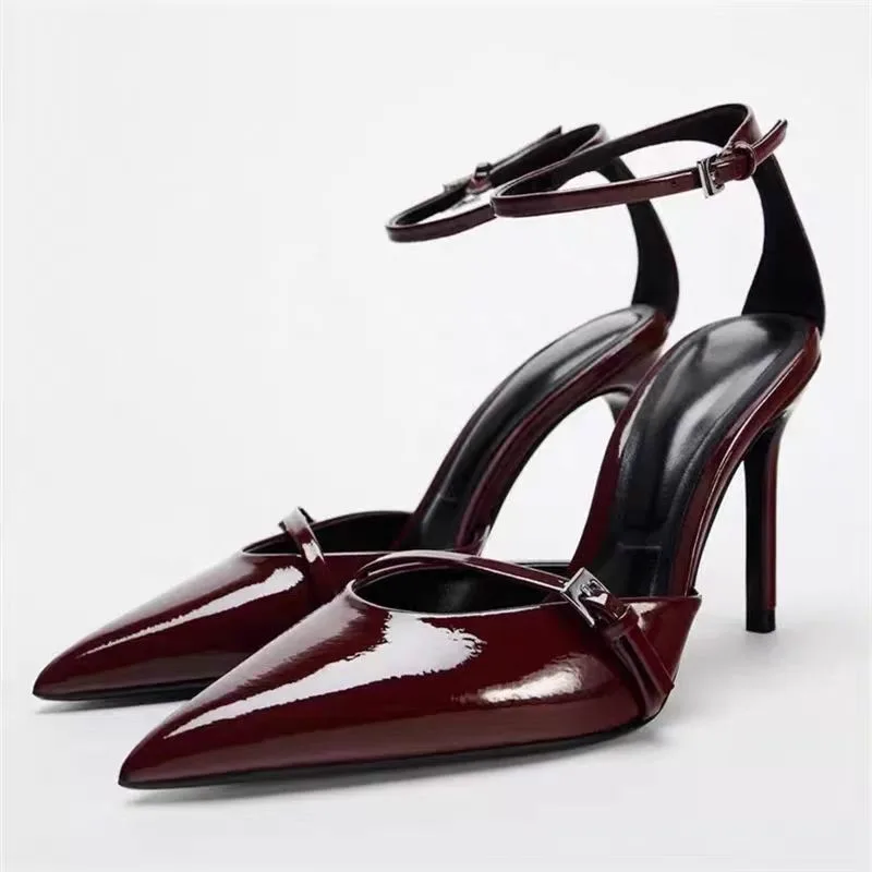 Leather Classic Strap - Sandali Estivi Sexy con Tacco Alto
