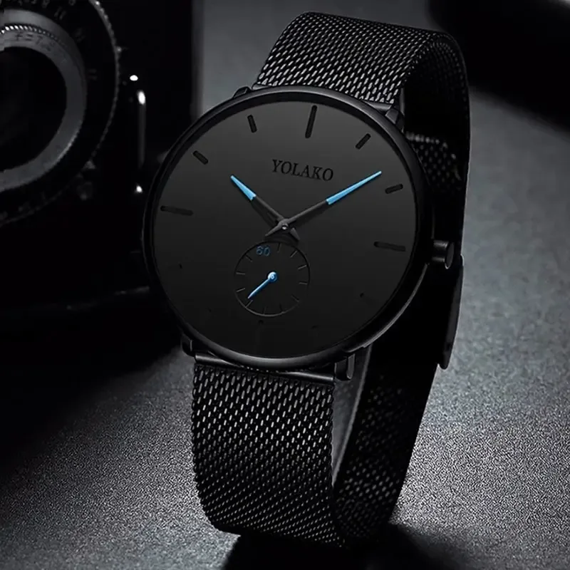 Stainless Mesh Band - YOLAKO Orologio da uomo minimalista alla