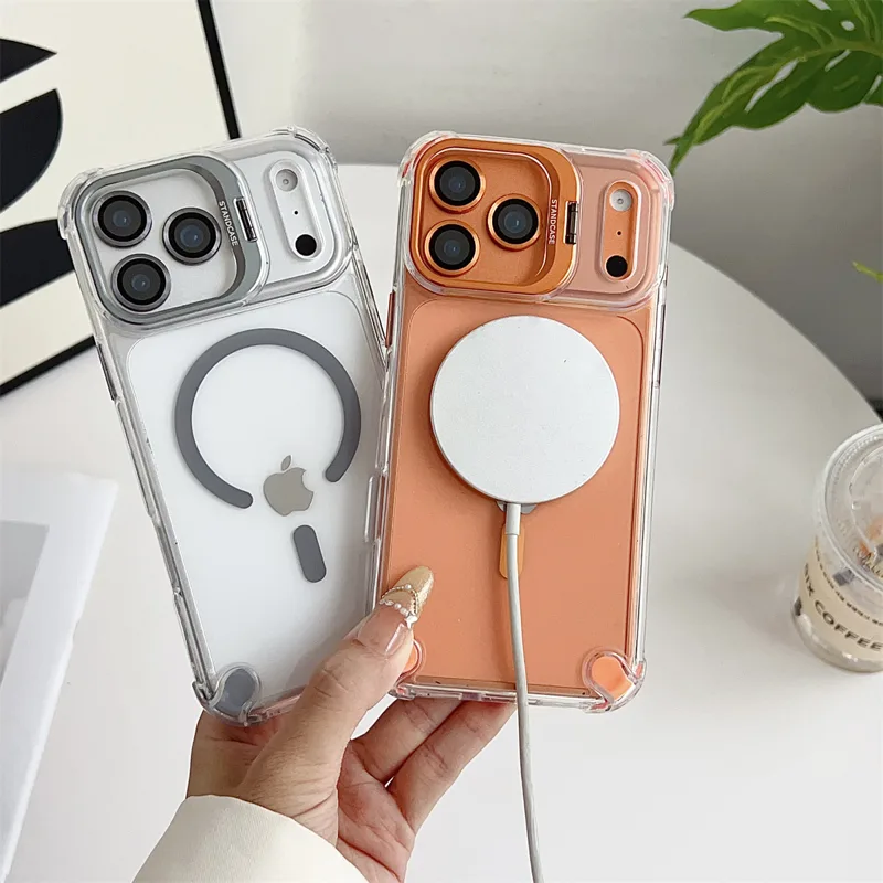 Magnetic Charging Stand - Custodia Magnetica Trasparente per iPhone 17
