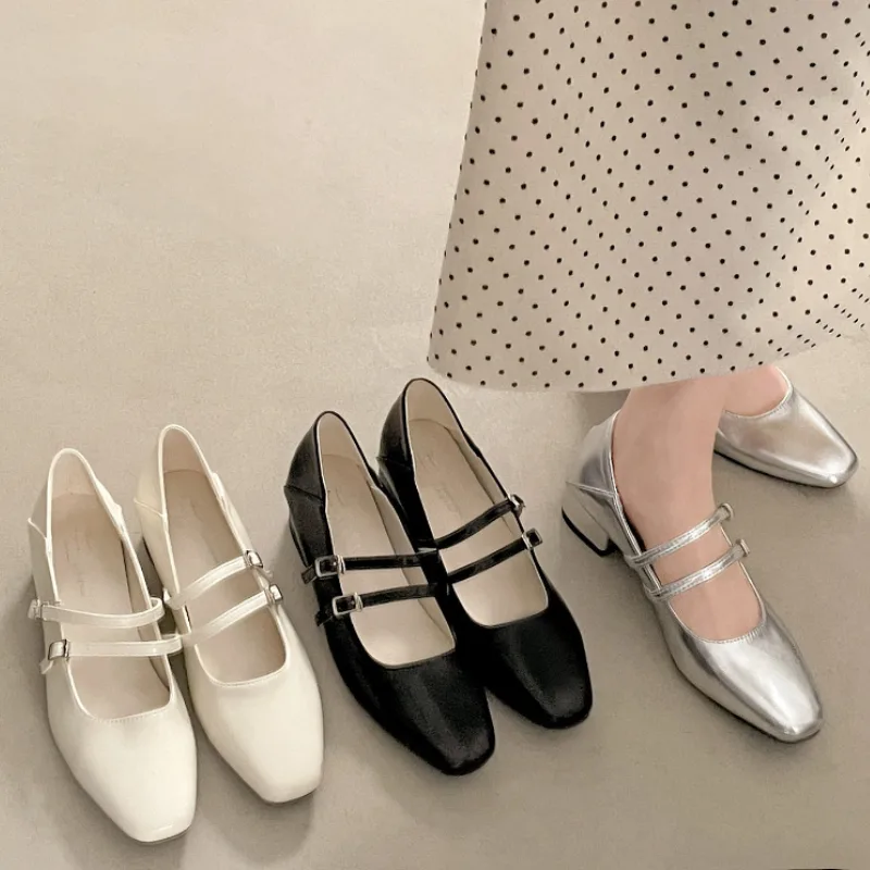 Leather Classic Strap - Scarpe Mary Jane da Donna con