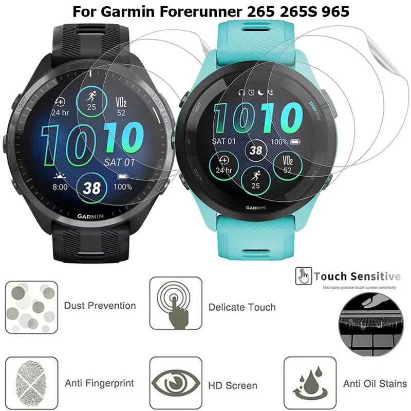 Garmin Smartwatch Accessories - 3 pezzi morbida HD idrogel pellicola