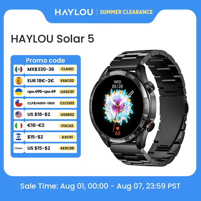 HAYLOU Solar 5 Smartwatch con  - Smartwatch X12 recensione e prezzo