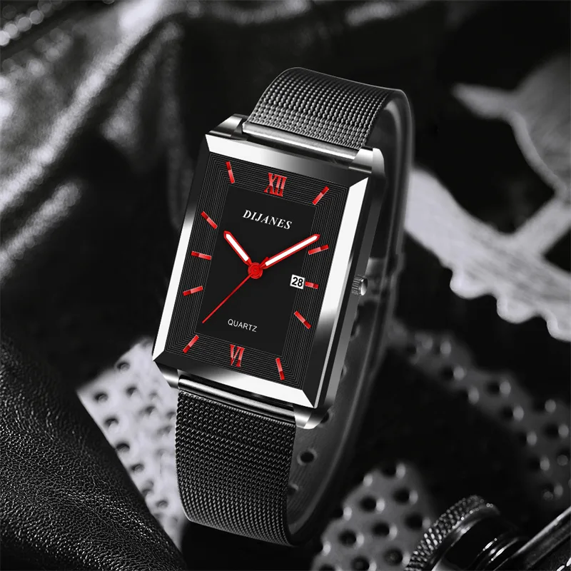 Orologio da uomo in pelle con  - Stainless Mesh Band recensione e prezzo