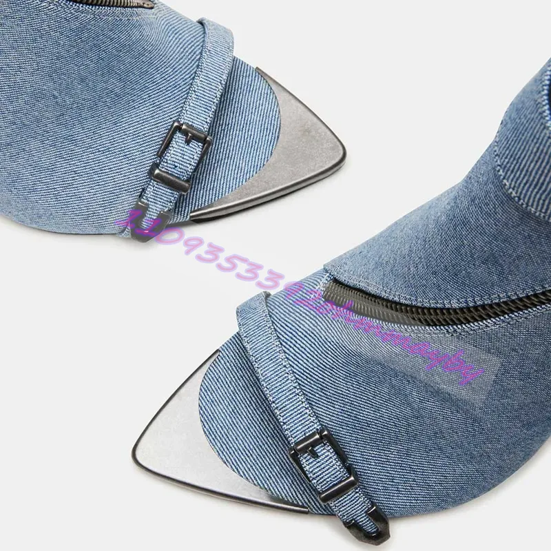 Stivali Estivi in Denim Blu a  - Leather Classic Strap recensione e prezzo