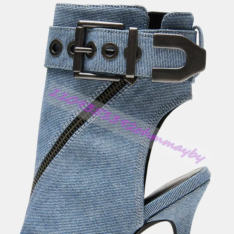 Stivali Estivi in Denim Blu a  - Leather Classic Strap recensione e prezzo