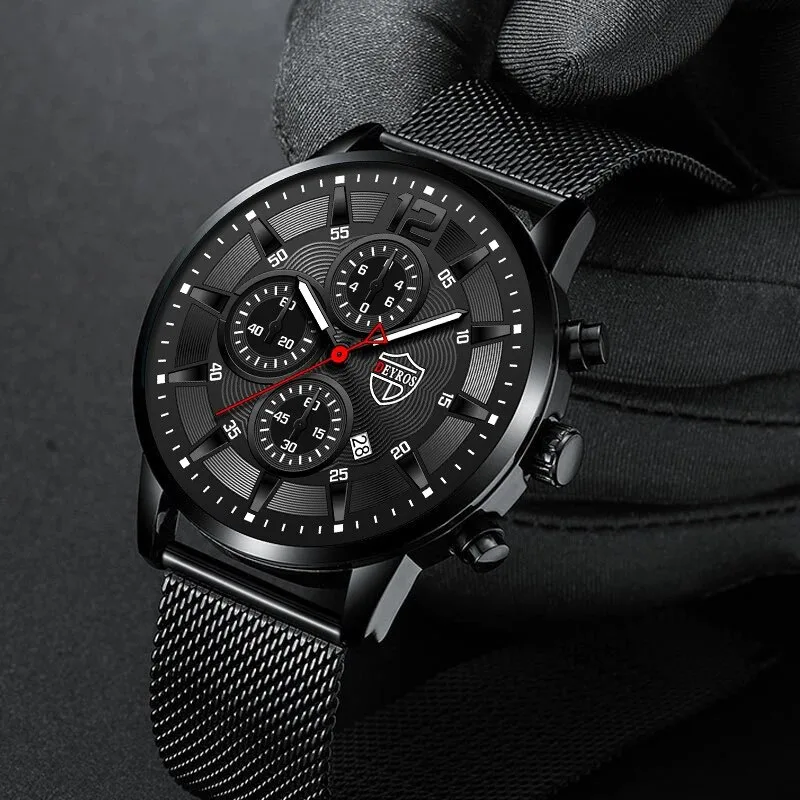 DEYROS moda uomo orologi minim - Stainless Mesh Band recensione e prezzo