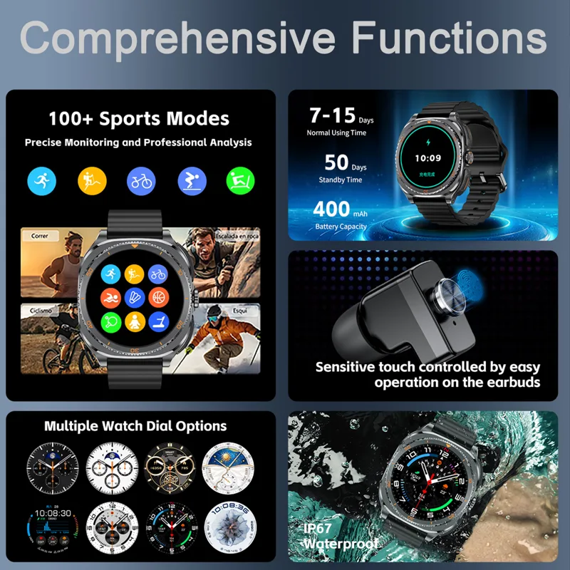 Smartwatch TWS 2 in 1 con Auri - Smartwatch Headset recensione e prezzo